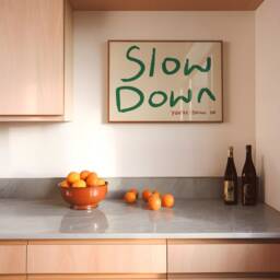 Slow Down Unframed Print - Positive Poster Wall Art Hand Drawn Uplifting Mental Health Aesthetic Horizontal - thumbnail 2