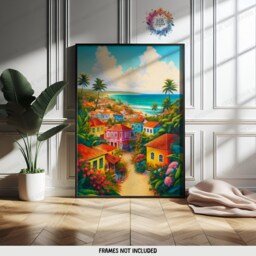 Brazil Travel Poster Prints - Set Of 3 Posters - Wall Art Decor Brazilian Illustration Artwork Gift Living Room Gifts - thumbnail 3