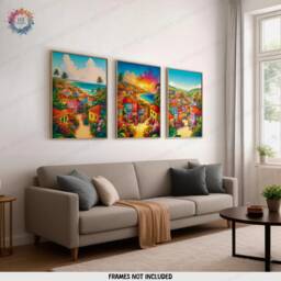 Brazil Travel Poster Prints - Set Of 3 Posters - Wall Art Decor Brazilian Illustration Artwork Gift Living Room Gifts - thumbnail 2