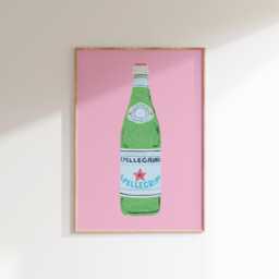 Sparkling Water Wall Artwork - San Pellegrino Lover Drinks Drink Art Kitchen Home Decor Poster Gift Idea - thumbnail 1