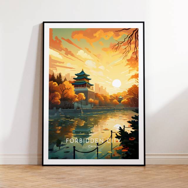 Beijing Travel Print - Forbidden City, China, Poster, Home Decor, Gift Or Canvas - image 1