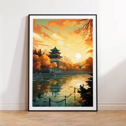 Beijing Travel Print - Forbidden City, China, Poster, Home Decor, Gift Or Canvas - thumbnail 1