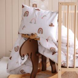 Rainbow Duvet Cover Set, Crib Baby Bedding, Boho Nursery Toddler Twin Size Bed Sheets - thumbnail 4