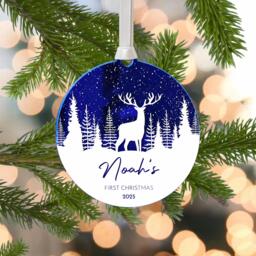 Personalised Baby's First Christmas Ornament Acrylic Mirror Bauble