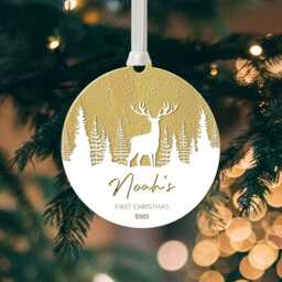 Personalised Baby's First Christmas Ornament Acrylic Mirror Bauble - thumbnail 4