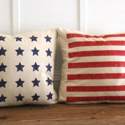 American Flag Pillow Cover Set - Linen 4Th Of July Decor - thumbnail 3