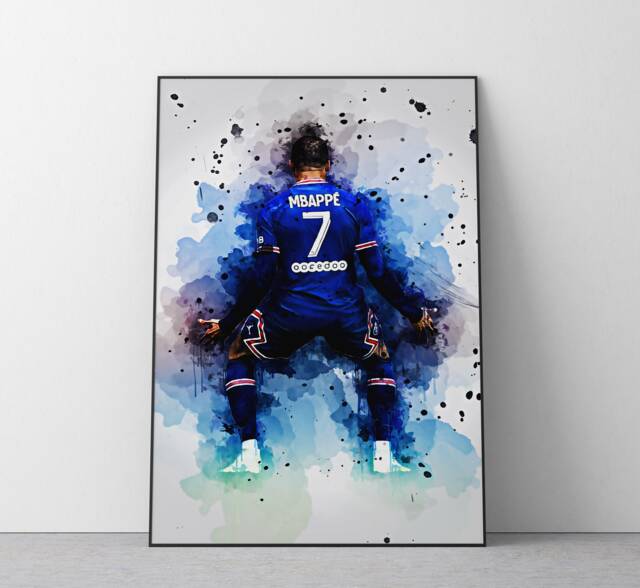Kylian Mbapp?? Poster - Football Wall Art Print Ref #303 - image 1