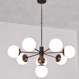 Gorgeous Mid Century Sputnik Chandelier Chrome Silver , Modern Handmade Brass Deco Slad Ii Ceiling Light Fixture Dining Entrance - thumbnail 3