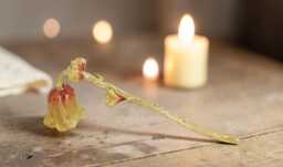 Elegant Metal Candle Snuffer - Flower Designs, 16cm