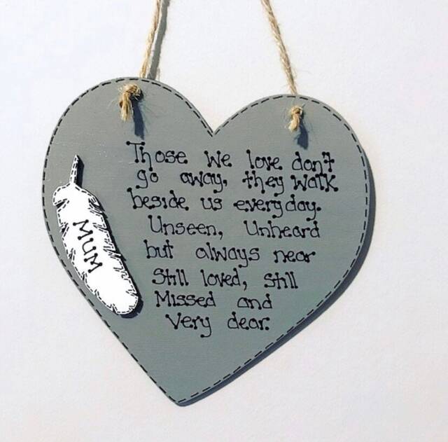 Personalised Remembrance Heart Plaque, in Loving Memory, Loss, Bereavement, Sympathy, Grieving, Memorial Plaque, Remembering A Loved One, Gift - image 1