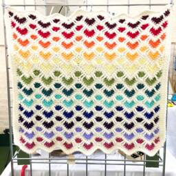 Rainbow Baby Blanket, Heart Pattern Car Seat Reversible Zig Zag Blanket