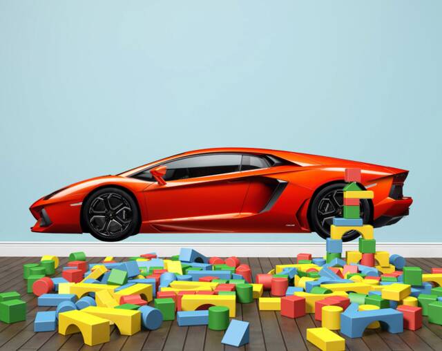 Lamborghini Wall Decal - Supercar Sticker For Kids Room & Playroom Decor - image 1