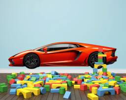 Lamborghini Wall Decal - Supercar Sticker For Kids Room & Playroom Decor - thumbnail 1