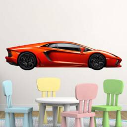 Lamborghini Wall Decal - Supercar Sticker For Kids Room & Playroom Decor - thumbnail 4