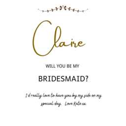 Bridesmaid Proposal Candle Gift Set With Matches Brides Name Soy Wax Candle, Wedding Keepsake - thumbnail 2