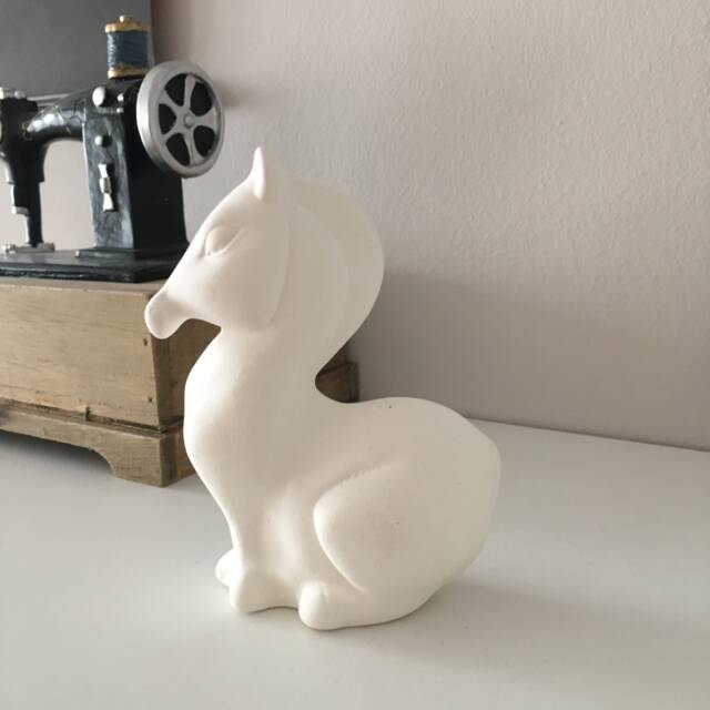 Ceramic Zebra Figurine, Ready To Paint, Bisque, Wild Animals, Paintable Ceramics, White Zebra, Gift For Kids, Wildlife, Statue - image 1