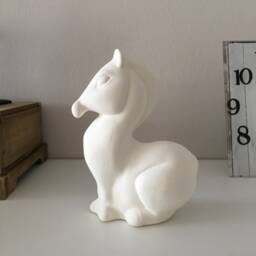 Ceramic Zebra Figurine, Ready To Paint, Bisque, Wild Animals, Paintable Ceramics, White Zebra, Gift For Kids, Wildlife, Statue - thumbnail 3