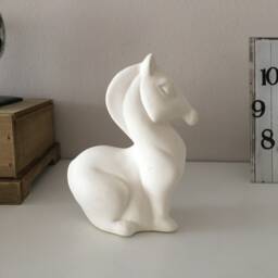 Ceramic Zebra Figurine, Ready To Paint, Bisque, Wild Animals, Paintable Ceramics, White Zebra, Gift For Kids, Wildlife, Statue - thumbnail 2