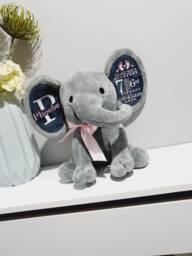 Personalised Baby Gift Elephant Teddy Plush With Birth Stats - thumbnail 1