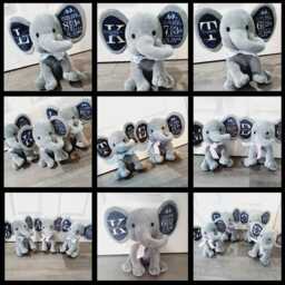 Personalised Baby Gift Elephant Teddy Plush With Birth Stats - thumbnail 4