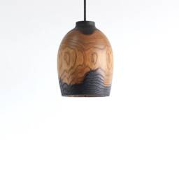 Pendant Light, Wooden Hanging Dining Room Lamp Shade, Natural Kitchen Island Chandelier - thumbnail 3