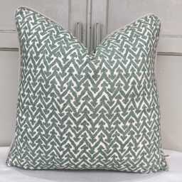 Cushions Made in Fermoie Rabanna Luxury Designer Decorative Green Cotton Cushion Pillow Throw Cover - thumbnail 1