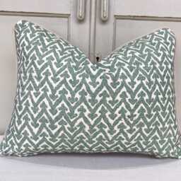 Cushions Made in Fermoie Rabanna Luxury Designer Decorative Green Cotton Cushion Pillow Throw Cover - thumbnail 2