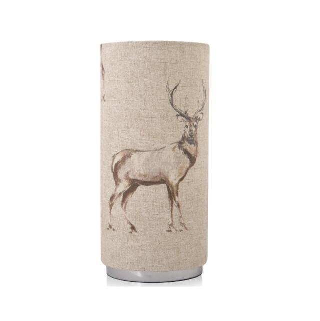 Fryetts Glencoe Stag Lamp, Chrome Base Night Light - image 1
