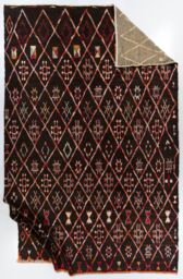 Handmade Brown Berber Rug Moroccan Atlas Design, Natural Wool