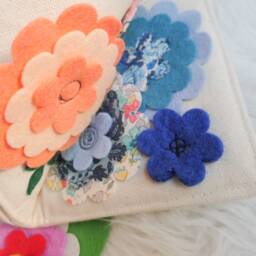 Personalized Fabric Flower Quiet Book - Of Flowers Handmade For You Amazing Gift Baby Shower Australian Books Colours - thumbnail 3