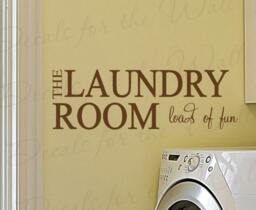 The Laundry Room Loads Fun Funny Cleaning Clothes Mom Mother Vinyl Sticker Wall Decal Quote Lettering Decor Saying Decoration La18 - thumbnail 1