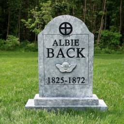 Albie Back Silly Halloween Tombstone Prop - thumbnail 2