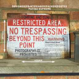 Area 51 Metal Sign Real Rust, Vintage Style Mancave Wall Art - thumbnail 3
