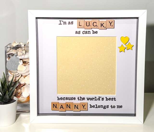 Nanny Scrabble Art Frame Photo - Handmade Mothers Day Birthday - image 1