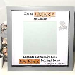 Nanny Scrabble Art Frame Photo - Handmade Mothers Day Birthday - thumbnail 2