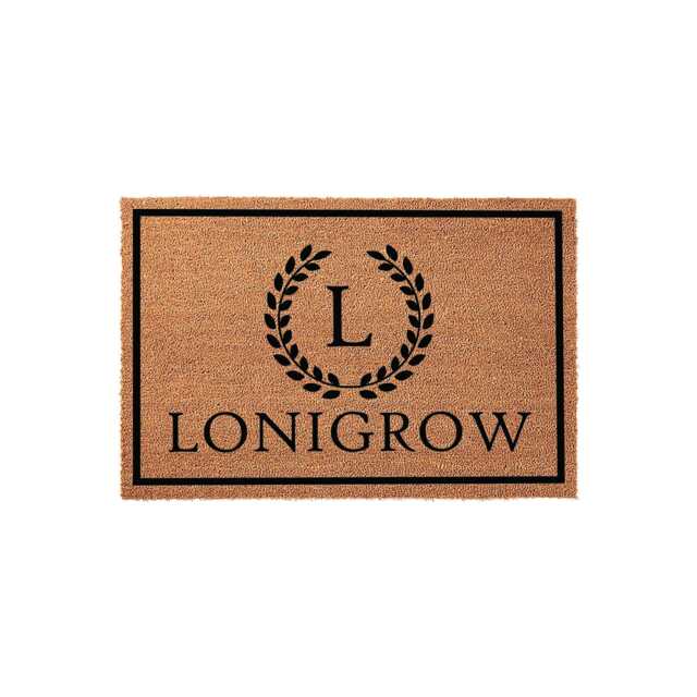 Personalized Last Name Welcome Mat, Coir Doormat For Housewarming, Custom Family Gift - image 1