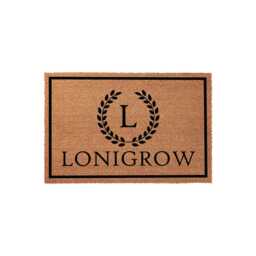 Personalized Last Name Welcome Mat, Coir Doormat For Housewarming, Custom Family Gift - thumbnail 1