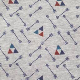 Newborn Take Home Set. Swaddle Blanket & Hat Arrows Baby Shower Gift. Photo Prop. Gray & Navy - thumbnail 4
