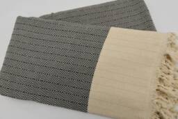 "Turkish Blanket, Cotton Throw, Turkish Towel, 79""x91" - thumbnail 1