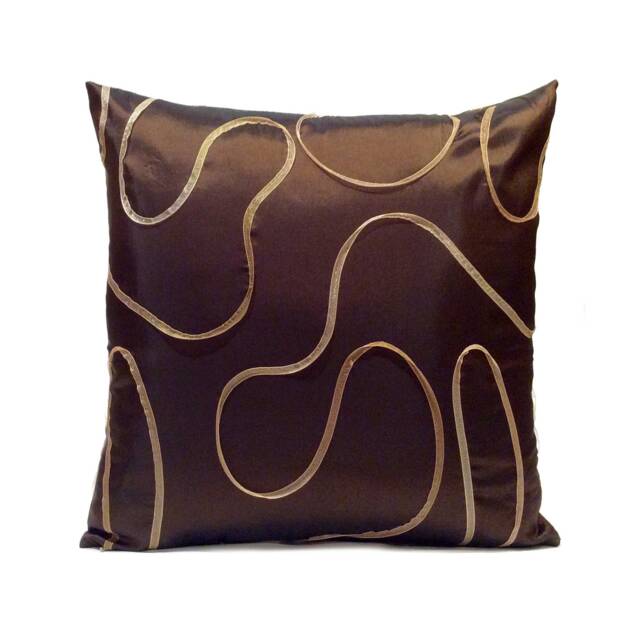 Dark Chocolate Brown Pillow, Throw Pillow Cover, Decorative Cushion Pillowcase, Accent Toss Silk - image 1