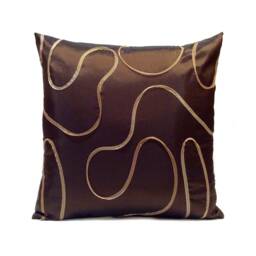 Dark Chocolate Brown Pillow, Throw Pillow Cover, Decorative Cushion Pillowcase, Accent Toss Silk - thumbnail 1