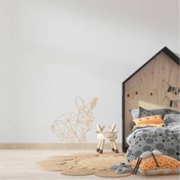 Geometric Pet Rabbit Wall Art, Minimalist, Modern, Abstract, Decal, Mural, Transfer, Boho -G043 , 5 Sizes, 36 Colour Options - thumbnail 3