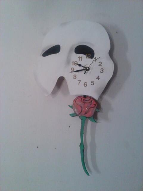 Phantom Of The Opera Pendulum Clock With Swinging Rose - image 1