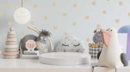 Gold Polka Dot Wall Decals - 40 Two-Inch Circles - thumbnail 1