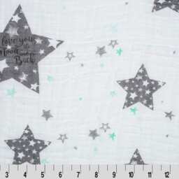 I Love You To The Moon & Back Muslin Swaddle Blanket, 47 X Swaddle, To The Back, Baby Shower Gift - thumbnail 4
