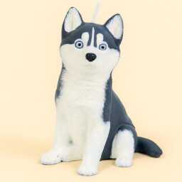 Handcrafted Soy Wax Husky Candle Dog Lover Gift - thumbnail 2