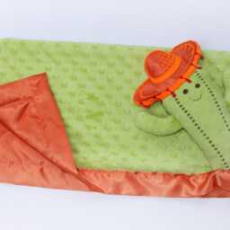 Minky Cactus Baby Lovey Blanket With Sombrero - Personalized Security - thumbnail 3