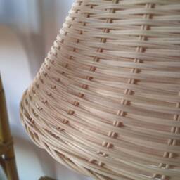 Suspension Lamp in Natural Wicker. Suitable For Living Room, Bedroom, Kitchen, Study, Bedroom. Styles Boho, Modern - thumbnail 2