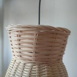 Suspension Lamp in Natural Wicker. Suitable For Living Room, Bedroom, Kitchen, Study, Bedroom. Styles Boho, Modern - thumbnail 3