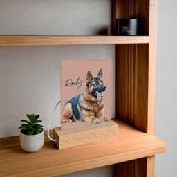 Personalised Led Acrylic Plaque Pet Photo Frame - Custom Dog & Cat Portrait - thumbnail 2